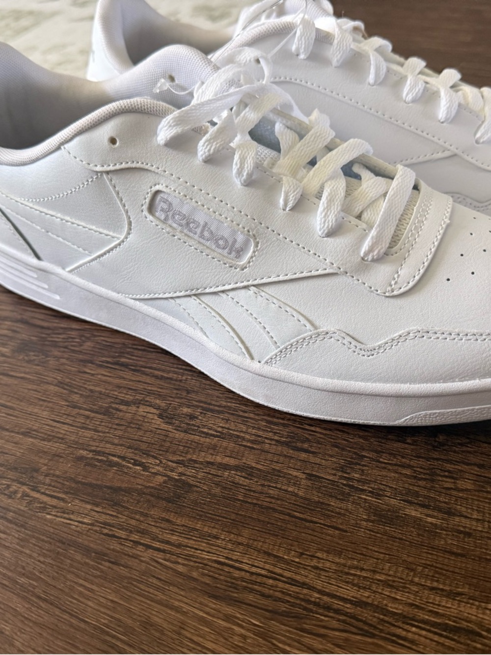 Reebok Men's White Low-Top Leather Sneakers